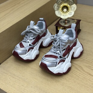 高端时髦设计厚底增高老爹鞋女2026春季新款小个子洋气时尚休闲鞋