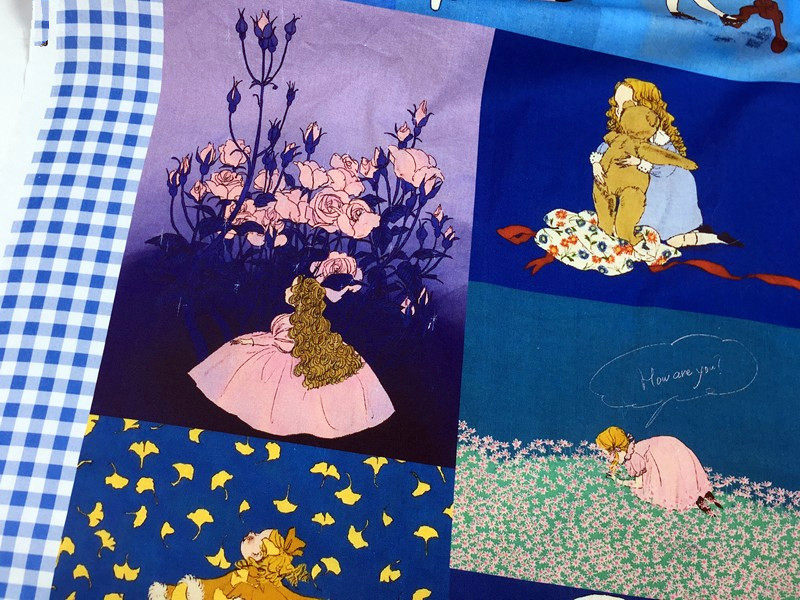 蓝紫色系漫画风女孩数码印花布diy手工拼布壁画装裱零钱包口金包使用感如何?
