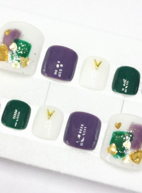 手工定制美甲穿戴甲成品可拆卸