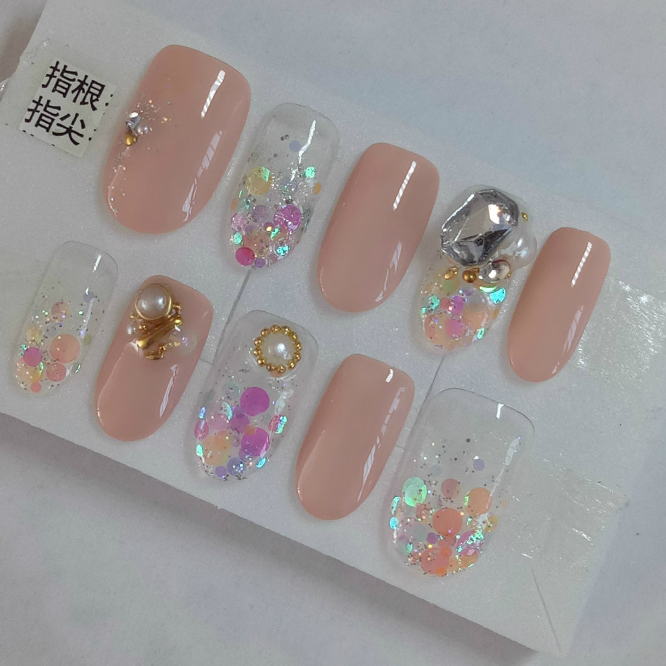 手工假指甲片穿戴甲成品光疗定做