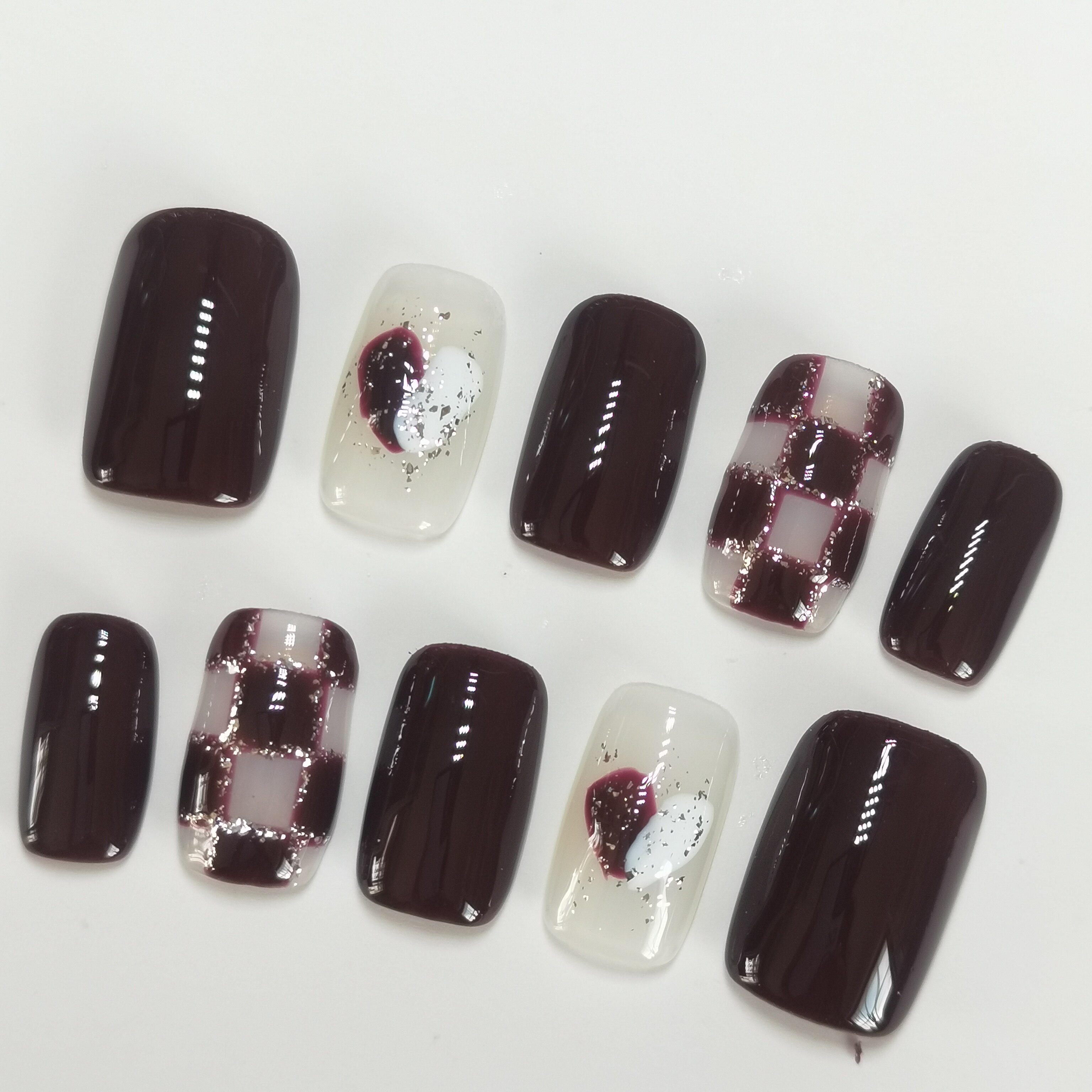 手工穿戴甲美甲车厘子假指甲成品