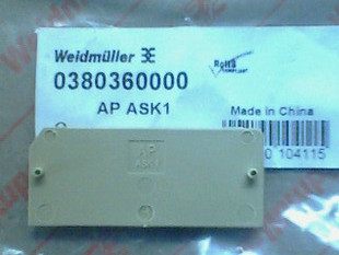 原装weidmuller魏德米勒保险丝熔断器端子ASK 1EN端子挡板AP ASK1