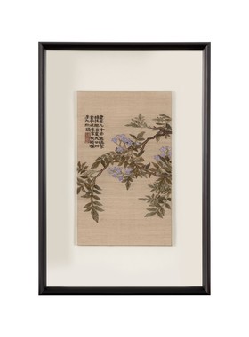 隐竹堂缂丝非遗手作乾隆花鸟挂屏挂画非刺绣国风装饰收藏文人空间