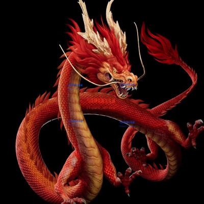 maya模型中国古代龙.神龙 飞龙CG高质量3D模型文件有绑定，