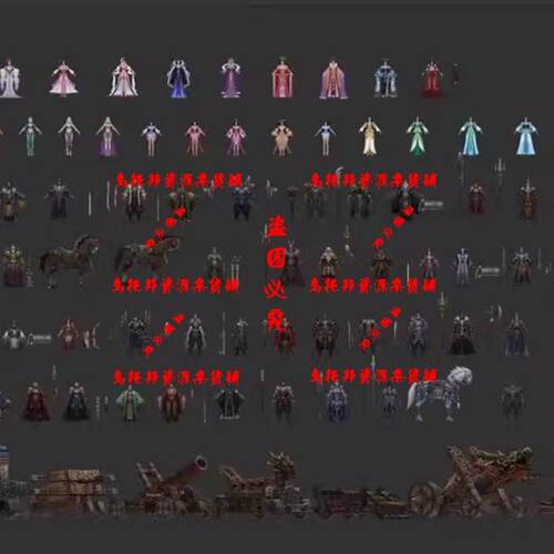 3ds max中国风三国人物角色3D模型fbx素材骨骼绑定3dmax武将美女