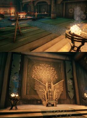 UE5虚幻资产The Jarl s Throne 中世纪皇室大殿王座皇宫殿内场景