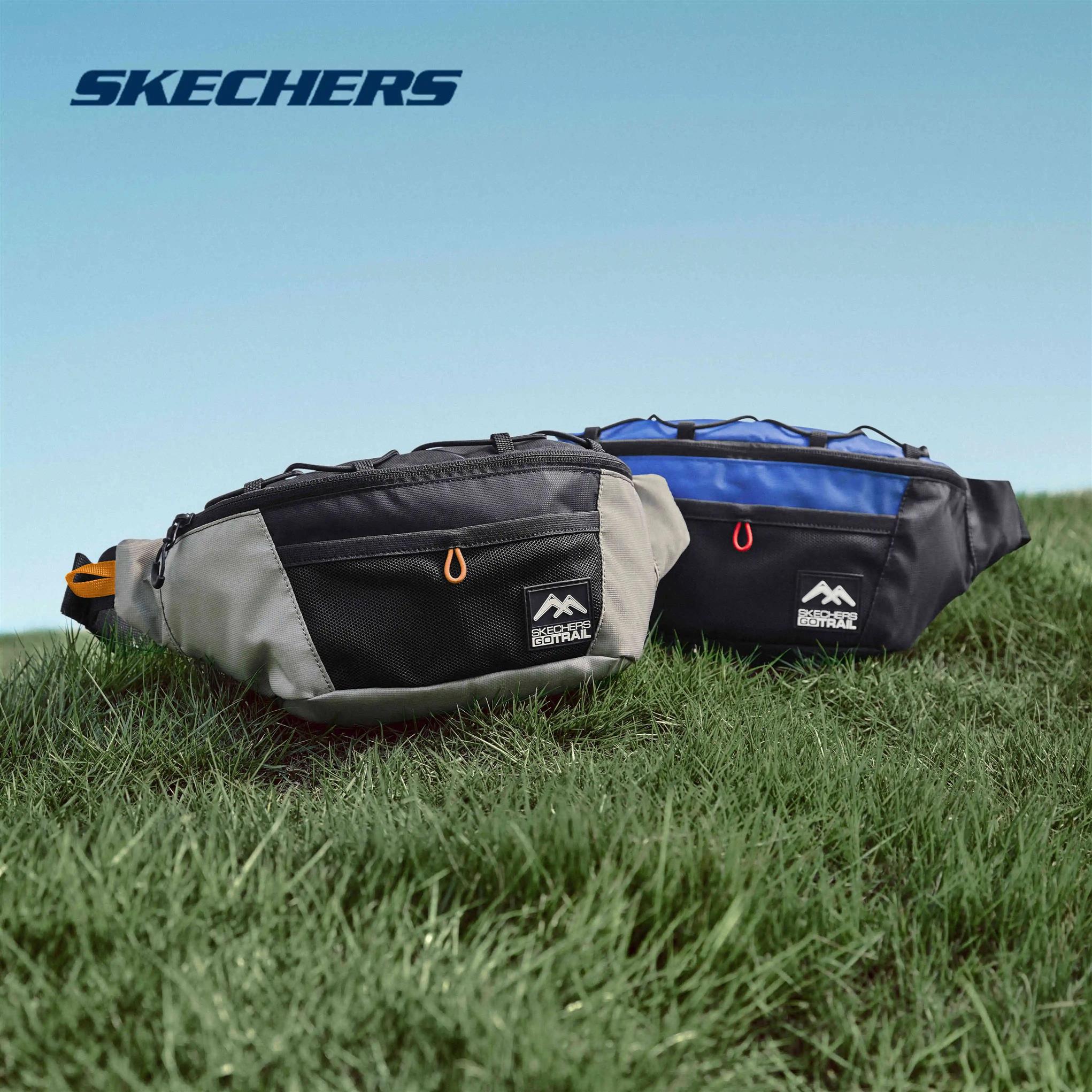 Skechers斯凯奇新款男女户外运动腰包轻量防泼水斜挎包包L224U032