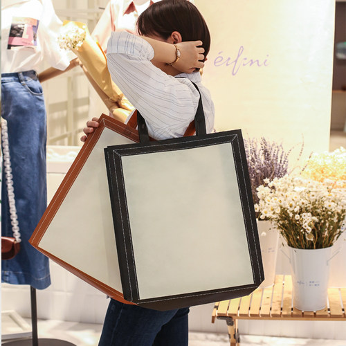 服装店加厚覆膜无纺布高端手提袋