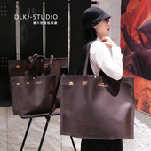 礼品袋服装 咖啡色无纺布手提袋定制加厚女装 衣服环保包装 店购物袋