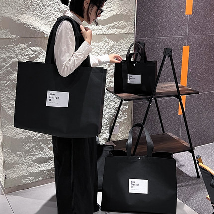 加厚按扣无纺布手提袋大容量手拎袋服装店袋子定制logo环保礼品袋
