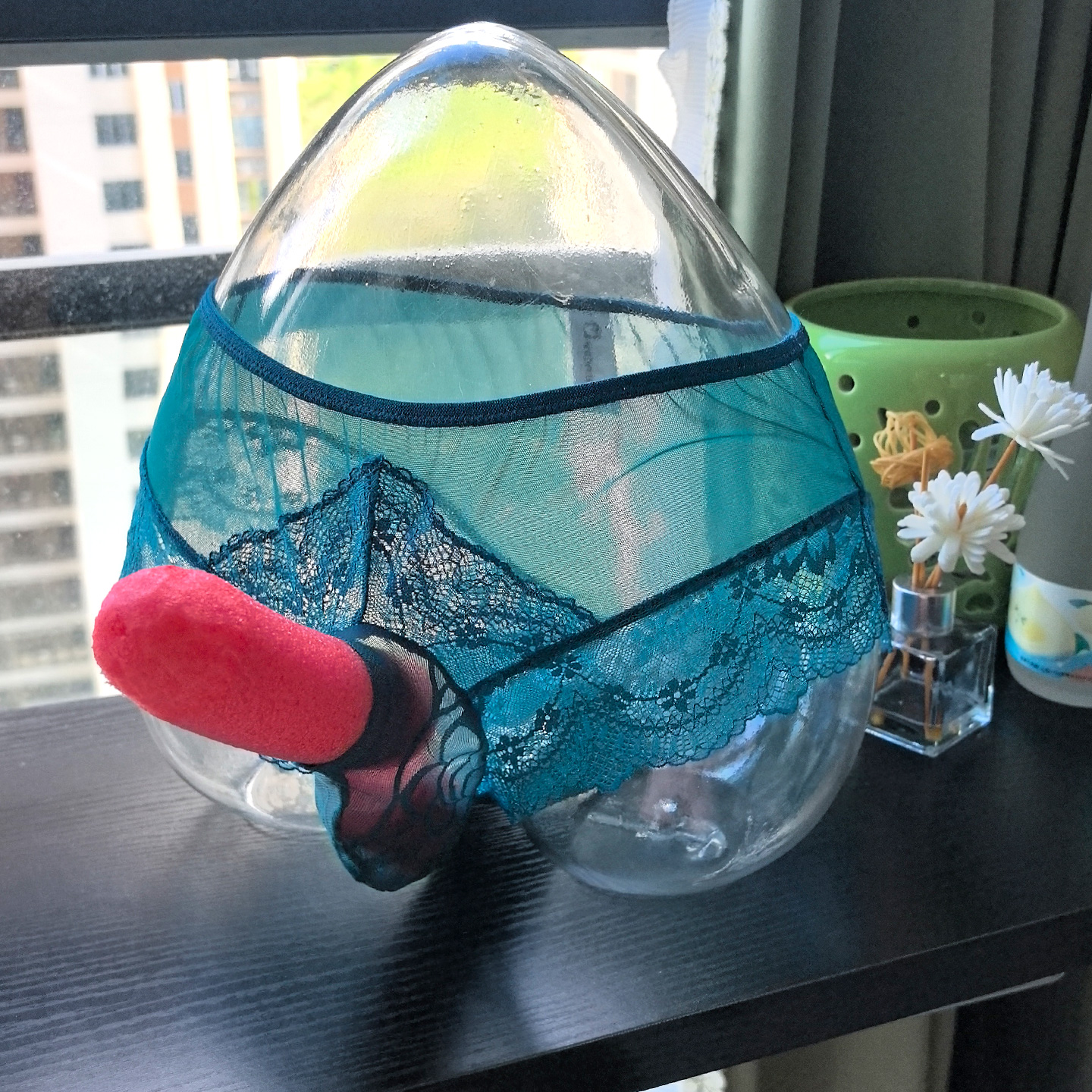 性感蕾丝内裤男士提花网纱透明