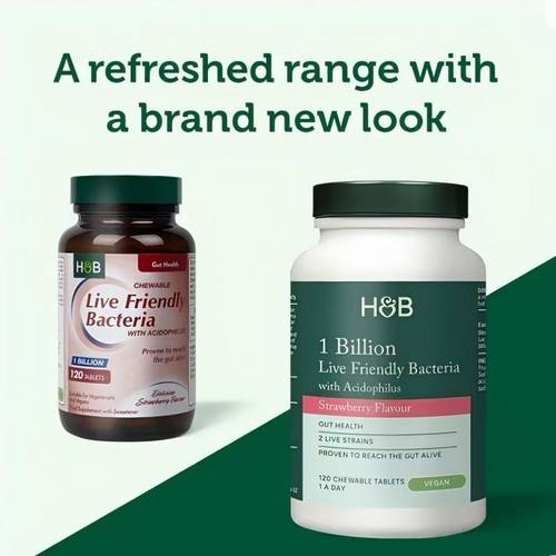 现货 英国正品HB荷柏瑞3岁以上儿童与成人益生菌草莓咀嚼片120粒