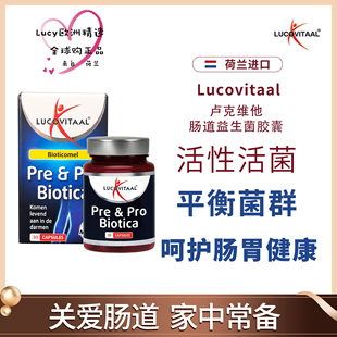 荷兰正品卢克维他Lucovitaal肠道益生菌200亿益生元胶囊30粒成人