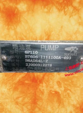 适用玉柴喷油泵B7606-1111100A-493 B6AD54L-Z和1BQ600 B4PM907M