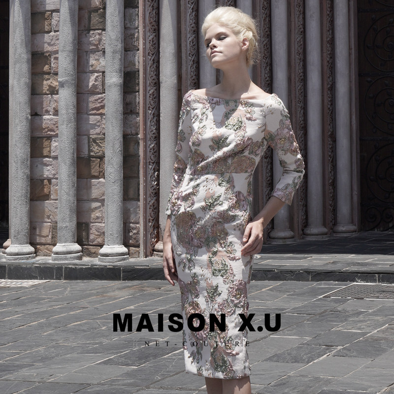 欧洲料MAISONX.U繁花高定连衣裙