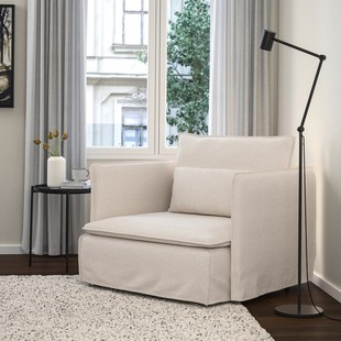 济南IKEA宜家国内代购 扶手椅深灰色布艺艺术高档 索德汉单人沙发