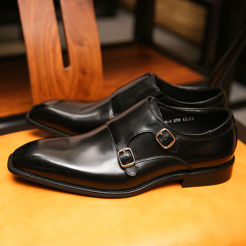 皮鞋青年潮流休闲韩版手工方头