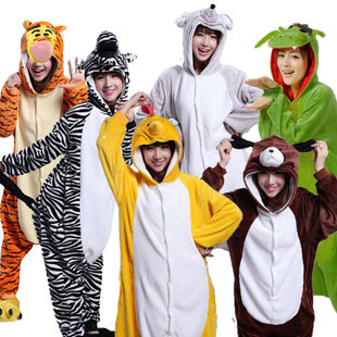 垮境年会演出卡通动物十二生肖表演鼠牛兔蛇猴马羊男女派对连体衣