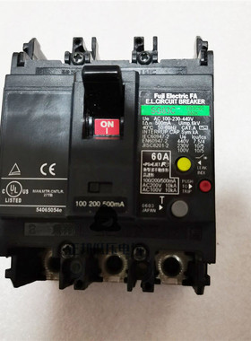 EG63C SG63C 3P 60A 50A 100/200mA原装进口富士漏电断路器 现货