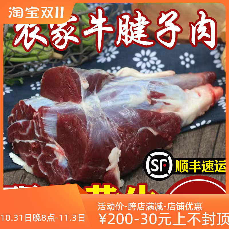 牛腱子4斤装 2000g 整个牛腱 新鲜牛腱肉 腱弧 黄牛肉新鲜生牛肉