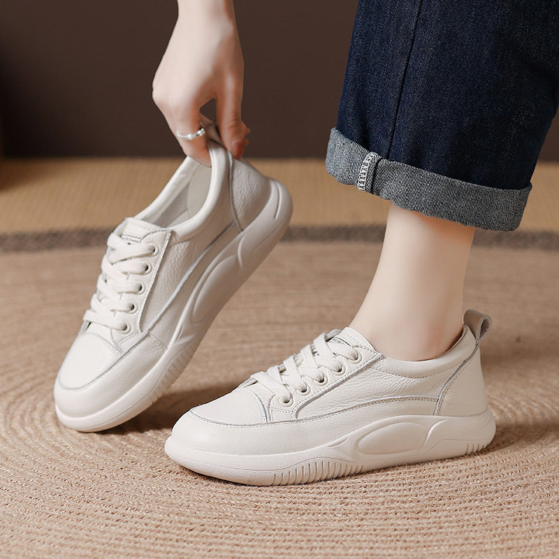 头层牛皮运动休闲女鞋2025春夏新款百搭平底女鞋软皮妈妈小白鞋,女鞋,时尚休闲鞋,淘宝优惠券,粉丝福利购,淘宝优惠卷
