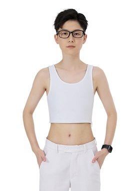 jsboy加强双层竹炭拉链短款高弹束胸铁特定制超平透气塑胸内衣