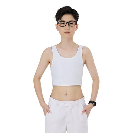 jsboy加强双层竹炭拉链短款高弹束胸铁特定制超平透气塑胸内衣