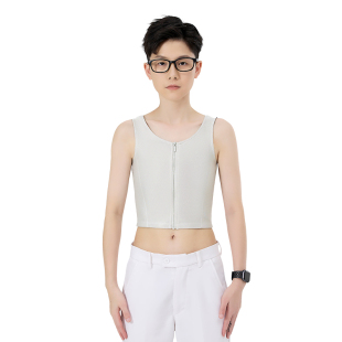 JSBOY夏束胸大码 竹炭透气大胸显小束身衣穿衣显瘦高弹COS紧而不勒