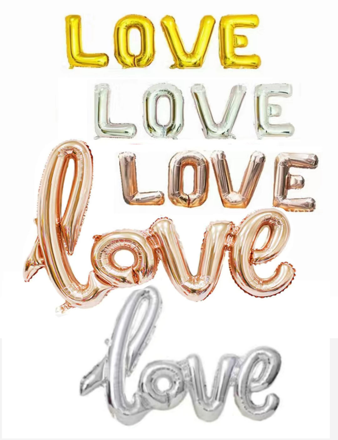 520结婚房装饰大号连体LOVE字母铝膜气球七夕情人节布置铝箔气球