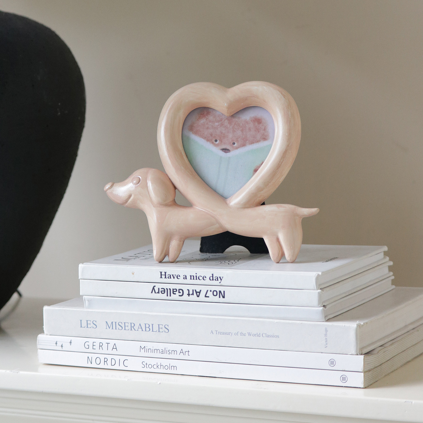 米子家居中古风腊肠狗玄关相框