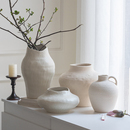 米子家居侘寂风陶瓷花瓶摆件复古客厅插花餐桌创意摆件大陶罐花器
