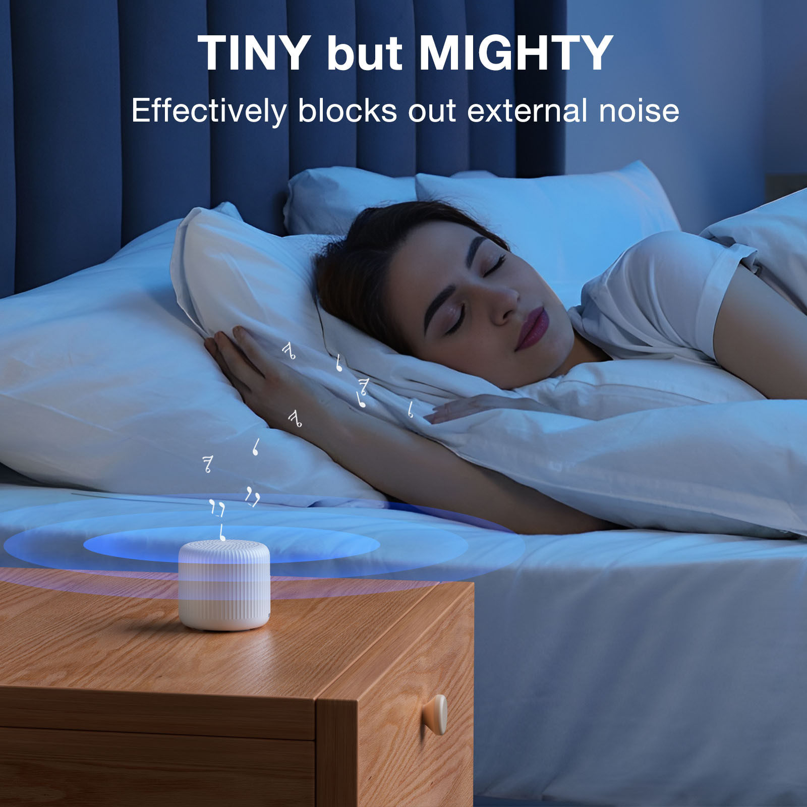 白噪音睡眠音响LOGO定制自然立体声调节心情绪解压便携式蓝牙音箱