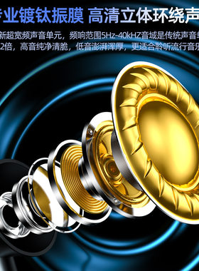 超重低音开车商务超长待机劲挂脖式无线蓝牙耳机运动跑步手机通用