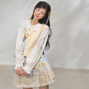 造镜集【檬混过关】春夏比甲汉元素蓬蓬裙国风衬衫织金短马面裙