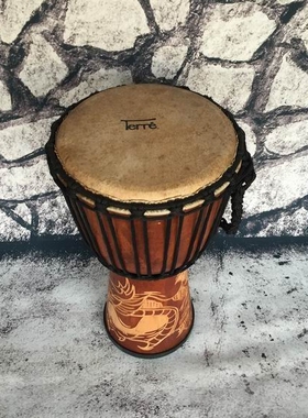 德瑞Terre专业级非洲鼓Djembe金贝鼓进口8寸10寸12寸德国品牌雕龙