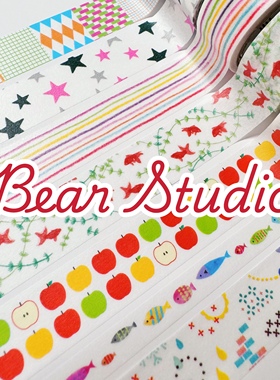 50cm分装 | 日本MT 彩铅笔线条 蕾丝 金鱼 山雀 苹果 和纸胶带