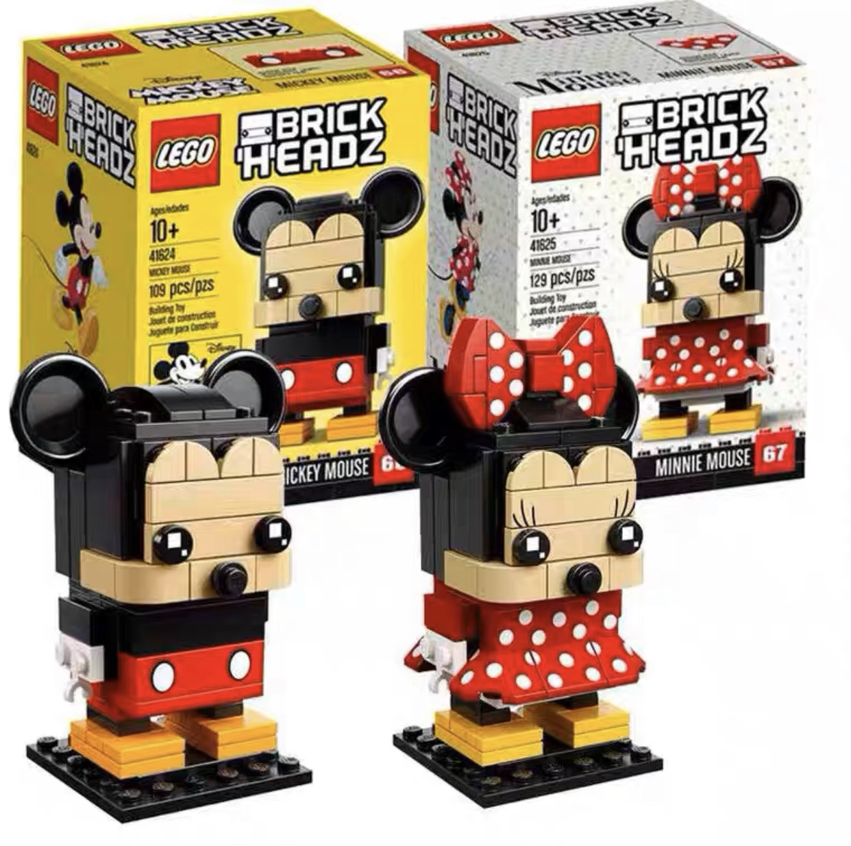 lego 乐高 brickheadz 方头仔 41624 41625 米奇米妮米老鼠礼物