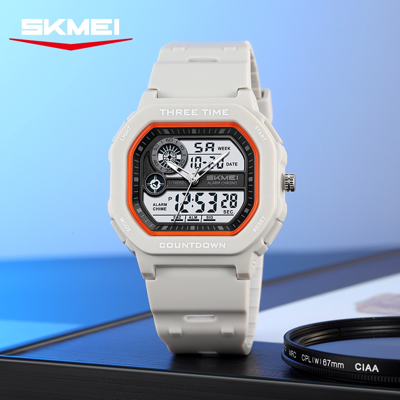 学生运动电子表男女款初高中青少年防水夜光闹钟多功能潮流手表