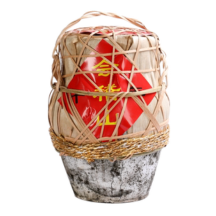 会稽山旗下唐宋绍兴黄酒十年陈酿花雕糯米酒半干型手工竹编5L坛装
