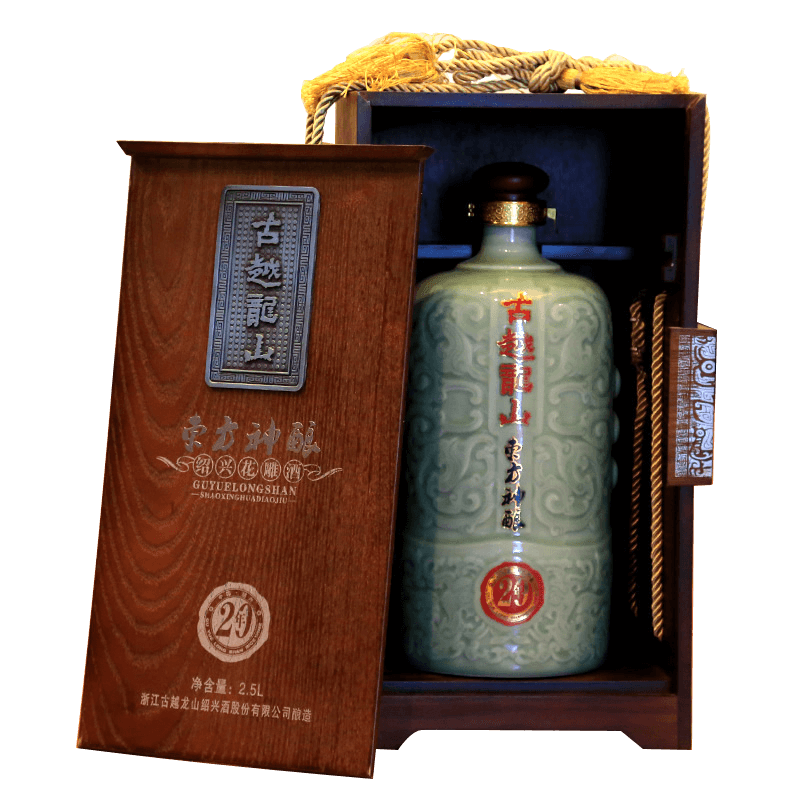 古越龙山绍兴黄酒陈酿木盒花雕酒
