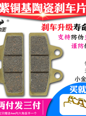 四海力王紫铜陶瓷电动车电摩碟刹片小金鱼型号杰宝大王通用刹车皮