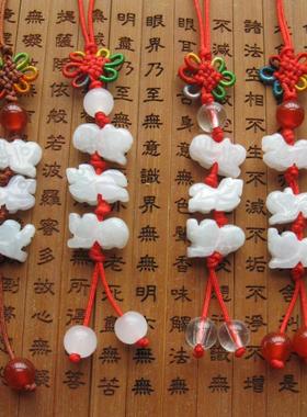 迷你版特小号玉生肖手机挂饰吊坠翡翠十二生肖手链玉生肖三合六合