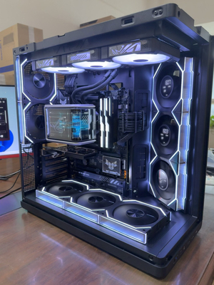 爱国者星璨辰ATX海景房机箱360水冷一体加龙王四/钛坦水冷套装