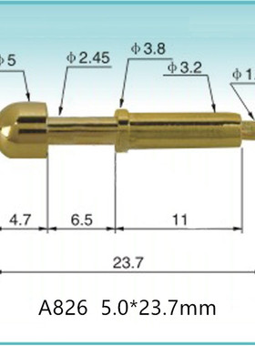 过100A高电流弹簧pogo pin探针模具测试针接触针 pcb板接触导电针