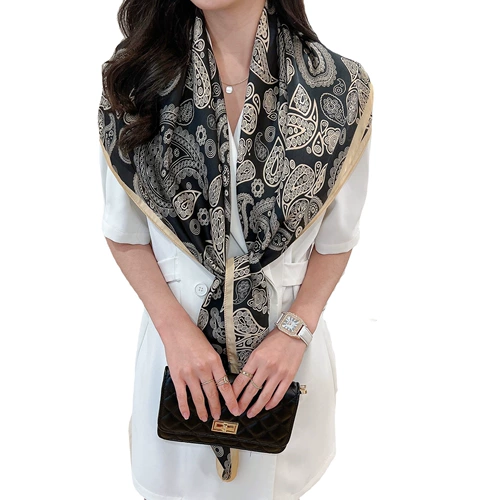 Douyin Live Source 110 Grand Scarf Spring и осень Новый большой шелковый шарф -шарф оформление солнцеза