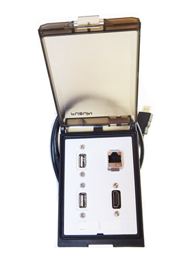 MSDD30718组合插座HDMI高清视频网口双USB适合免开柜门安装场合