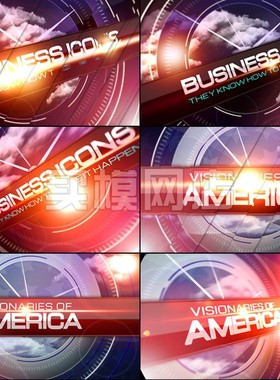 557 高标清时间天空红色校园时报新闻民生栏目片头视频素材AE模板