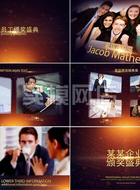 1835 高端华丽颁奖晚会盛典片头视频提名颁奖词AE模板含音频说明