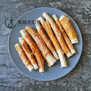 鸡肉鸭肉缠鲨鱼骨宠物狗狗零食手工制作无添加保护关节磨牙洁齿棒