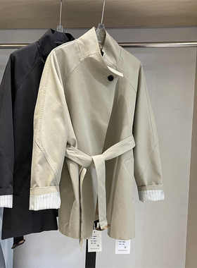 小个子超好看韩系宽松休闲卡其色风衣外套女2025年春秋新款高级感